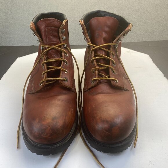 Vtg OXBLOOD STEEL TOE USA  RED WING‎ CHORE WORK BOOTS Men’s Size 15B main image 5